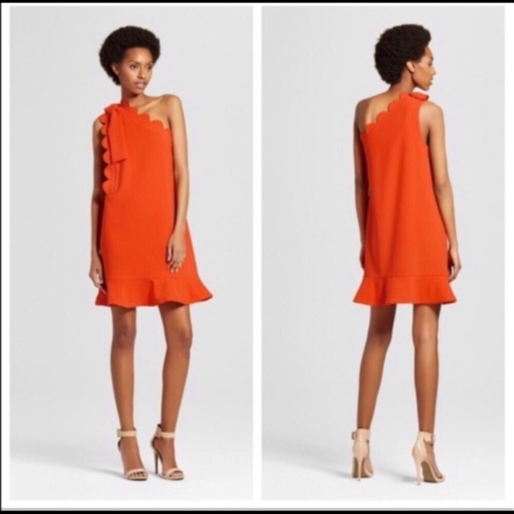 Victoria Beckham Orange Dress